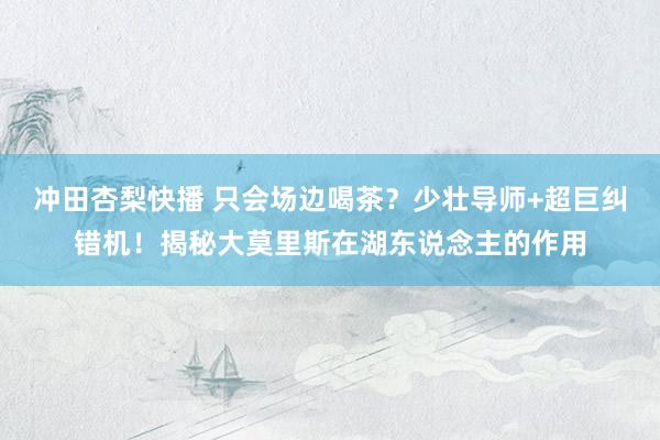 冲田杏梨快播 只会场边喝茶？少壮导师+超巨纠错机！揭秘大莫里斯在湖东说念主的作用