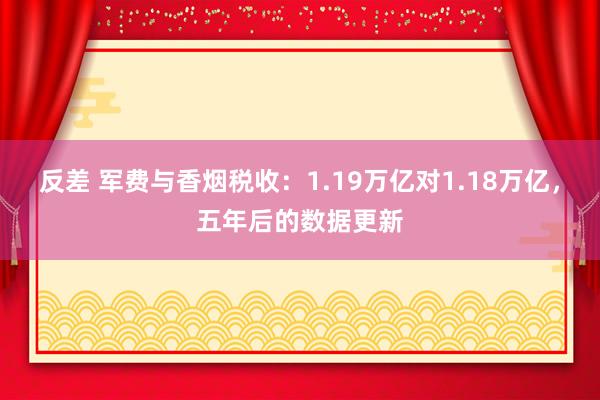 反差 军费与香烟税收：1.19万亿对1.18万亿，五年后的数据更新