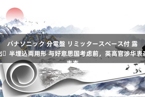 パナソニック 分電盤 リミッタースペース付 露出・半埋込両用形 与好意思国考虑前，英高官涉华表态